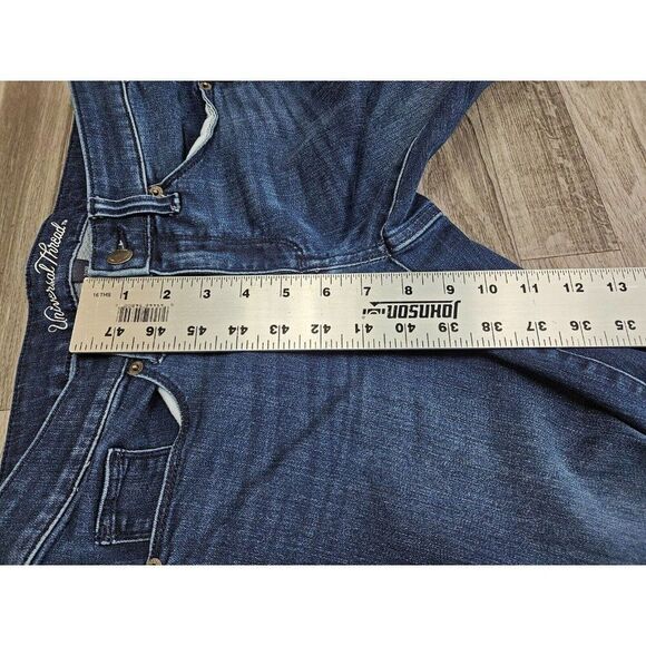 (3/$35) Universal Thread Size 2 / 26 Long Mid Rise Skinny Denim Blue Jeans - Picture 10 of 11